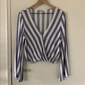 Blue striped top